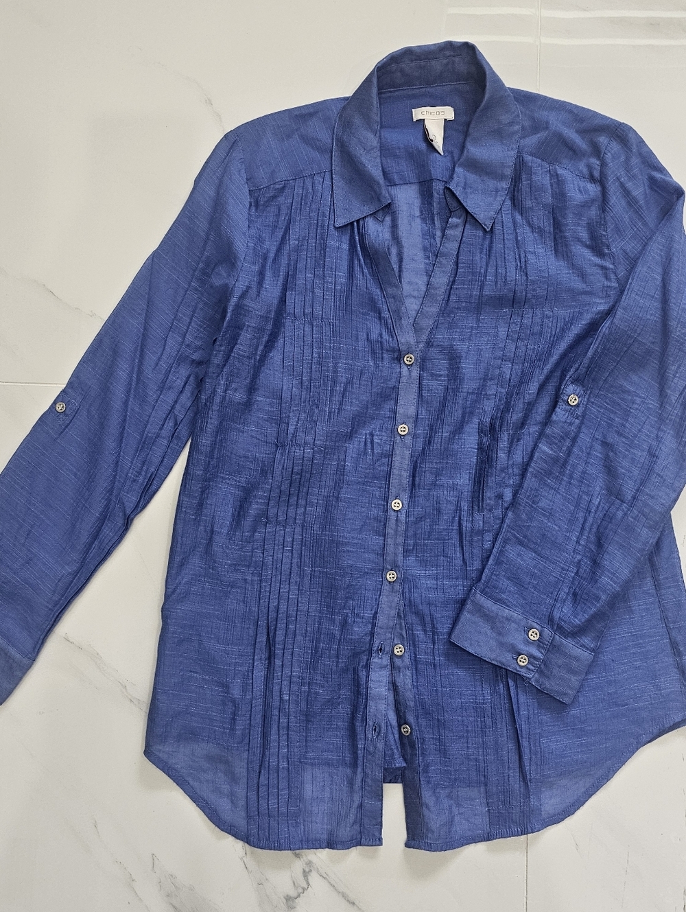 Chico's Royal Blue Blouse In Size 0